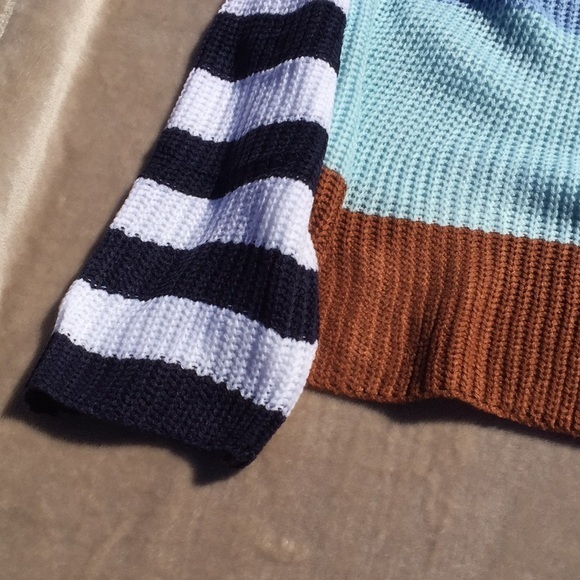 Colorblock Acrylic Sweater, Size Small - Picture 3 of 8